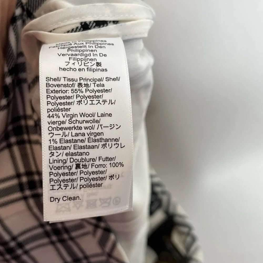 J Crew Nova Fides Plaid A-Line Skirt Black White Womens 2 Preppy Academia Career - Picture 10 of 11